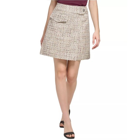 Women's Tweed Pocket Mini Skirt - Picture 1 of 10